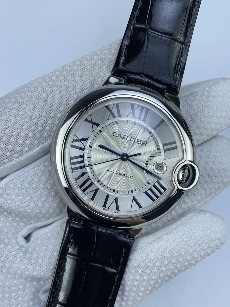 (준비완료/특급배송)NO.3086/AF공장 발롱블루 42MM 화이트다이얼 가죽 오토매틱